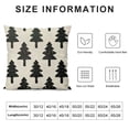 thumbnail image 6 of Acheng Black and White Christmas Pillow Covers, Geometric Pattern Christmas Tree Decorative Throw Pillow Winter Xmas Pillow Cases Cushion for Bedroom Home Sofa White, 6 of 6