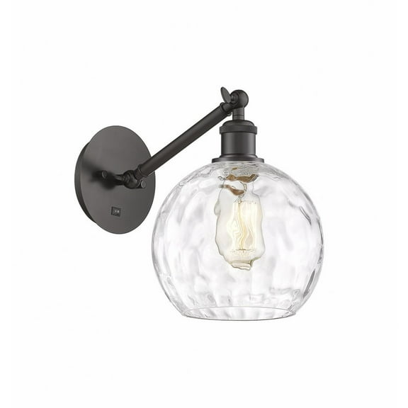 317-1W-OB-G1215-8-LED-Innovations Lighting-Athens - 1 Light Wall Sconce In Industrial Style-12.38 Inches Tall and 8 Inches Wide Oil Rubbed Bronze