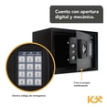 thumbnail image 3 of Caja Fuerte Digital Kingsman Seguridad Grande 25x35x25 cm color negro, 3 of 8