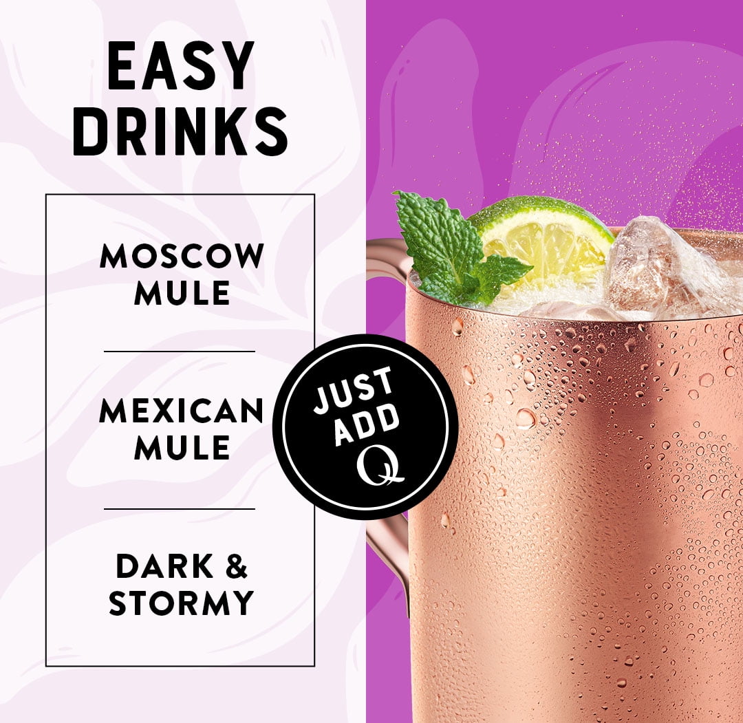 Q Mixers Light Ginger Beer, Premium Cocktail Mixer with Real Ingredients, 7.5 Fl oz (Pack of 24)