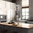thumbnail image 2 of TOMIYA Wood Farmhouse Chandelier Distressed White Crown French Country 3-Light Pendant Light, 2 of 8
