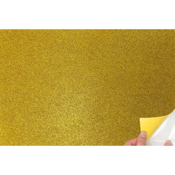 allgala X-Large Self-Adhesive Glitter EVA Foam Sheets 12 Pack 12x16 inch (30x40cm) Paper Sheets- Gold Color-for Arts Crafts Projects, Classrooms, DIY Projects, Back to School Suppliers, Art Class