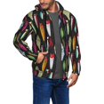 thumbnail image 2 of Kdxio Colorful Fishing Lures Print Men Hoodies Casual Hoodies for Men with Zip Pockets Full Zip Long Sleeve Sweatshirt Sports Hooded Jacket-X-Large, 2 of 5