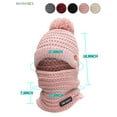 thumbnail image 4 of BadPiggies Women's Warm Knit Hat, Scarf & Glove Set, Black, 2-Piece, 4 of 7