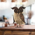 thumbnail image 3 of Wood Bird Figurine Home Decor Accent, Rustic Bird Statue Tabletop Decoration Owl Decor for Living Room Bedroom Office Decoration, Abstract Bird Figurine Spring Summer Autumn Decor (Rust Color B), 3 of 7
