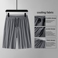 thumbnail image 4 of Aobny Board Shorts Plus Size Casual Pants Baggy Big & Tall High Waisted Mens Beach Shorts,Gray,6XL, 4 of 9