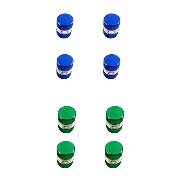 8 Piezas de Aluminio de Neumático / Llanta de La Llanta / Cubierta de Rueda Caña and Blue Zulema Cubiertas de la válvula de la válvula de la cubierta del casquillo de la válvula del coche
