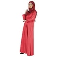 thumbnail image 3 of Bimba Vêtements Islamiques pour Femmes Longue Robe de Prière Maxi avec Hijab Imprimé Abaya en Rayonne Robe Musulmane à Boutons devant, 3 of 7
