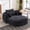 Black, variant on Oversized Chaise Lounge Chair Indoor, Deep Seat Chenille Sleeping Couch, Cloudlike Reading Chair For Living Room, Bedroom, Reading Room,Grey