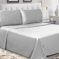 thumbnail image 2 of Superior Tierney Cotton Percale Deep Pocket Sheet Set, Queen, Platinum, 2 of 9