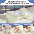 thumbnail image 3 of YEXJ Cervical Pillow for Neck Support, Contour Memory Foampillow Shoulder Support Pain Relief for Side Back Stomach Sleepers with Pillowcase, 3 of 8