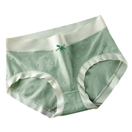 Underwear Women Bikini Women s Cotton Underwear  Laides Lightweight & Breathable Panties  Mid-Waist Soft Underpants Briefs  Available in Plus Size High Waist Hip Lift Panties Green XL