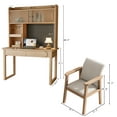 thumbnail image 7 of BALANBO Dokovic Home Office Computer Desk and Chair Set with Hutch, Select Ashwood Finish, 7 of 7