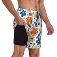 thumbnail image 3 of Daiia Flower Mens Swim Trunks Swim Shorts Quick Dry Swim Shorts with Mesh Lining Pockets-X-Large, 3 of 9