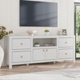 thumbnail image 6 of Farmhouse TV Stand for 75 80 in TVs, 70 in Long Entertainment Center with 6 Storage Drawer & Soundbar Shelf for Living Room, Bedroom, 6 of 7