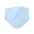 thumbnail image 2 of Swuxness Maternity Plus Size Support Panties, Panties for Women, Women's Solid Color Plus Size High Waisted Maternity Supportive Underwear Blue, XXXL, 2 of 3