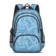 thumbnail image 2 of Paisley and Damask Blue Pattern Cute School Backpack Bag with Padded Back and Adjustable Shoulder Straps 16.9 X 12.6 X 5.9 Inches, 2 of 5