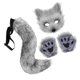thumbnail image 3 of Conjunto de disfraces de cosplay Ropa de Halloween Decoración Suministros de fiesta para favores de fiesta Gris profundo, 3 of 8
