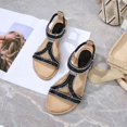 thumbnail image 2 of TrendOFT Womens Footbed Sandals Casual Stylish For Everyday Comfort With Open Toe And Rhinestone Perfect For Summer Wear With Dresses Sandales Plateforme Pour Femmes Black 40, 2 of 9