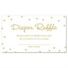 myexpression.com 48 cnt twinkle twinkle little star diaper raffles (gold color on white)