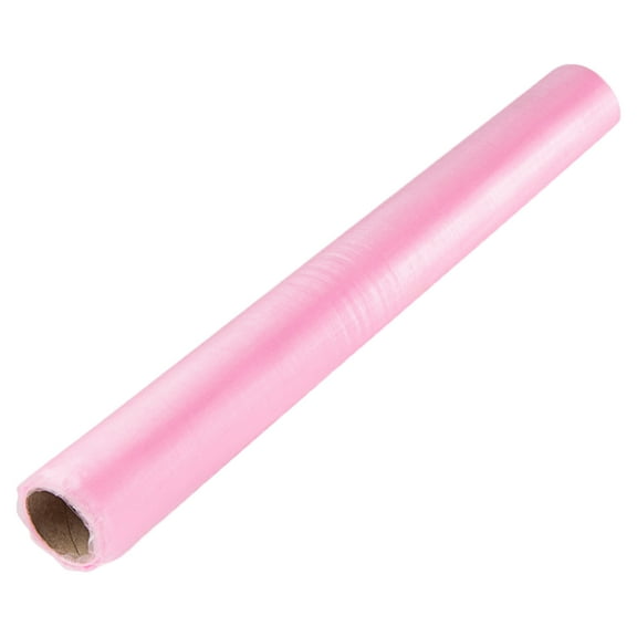KALLORY 1Pack Light Pink Organza Roll Fabric for Wedding Table Sashes and Bouquet Wraps 11.8x19in