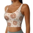 thumbnail image 2 of Rateoe Groovy Disco Pumpkin Print Womens' Sports Bras Scoop Neck Sports Vest- Padded U Back Seamless High Impact Support, 2 of 7