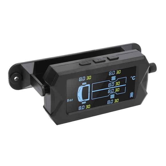 Tire Pressure Monitoring System, 180 Adjustable Bracket Automatic Power Saving Solar Tire Pressure Monitor  for Travel Trailer 8bar, Pressure Range: 0 to 116 Psi