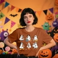 thumbnail image 5 of VILOVE Women Halloween Pumpkin T-Shirt Cute Ghost Graphic Shirt Spooky Season Tee Fall Graphic Short Sleeve Tee, 5 of 9