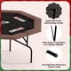 thumbnail image 5 of Historyli Mesa de póker octagonal plegable profesional para 8 jugadores, impermeable, con reposabrazos acolchado de fieltro negro y 8 portavasos. Juego en casa., 5 of 8