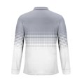 thumbnail image 4 of DDAPJ pyju Big and Tall Polos for Men Quarter Zip Polo Shirt Gradient Print Long Sleeve Golf Shirts Breathable Mesh Sports Tennis Shirt Gray XXXXL, 4 of 6