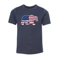 thumbnail image 2 of American Flag Bear, Kids 4th of July Shirts, Youth Graphic Tees - Heather Navy MH200YPATRIOT S1 M, 2 of 3