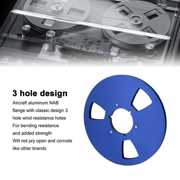 1/4 10.5 Inch Empty Takeup Reel, 3 Hole Aluminum Alloy Universal Open Reel  Sound Tape Empty Reel For Open Reel Deck For Reel To Reel Tape Players,  Opening Machine Part 