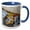 Blue/White, variant on 3drose, Yellow Leave in a Frozen Puddle. Autumn Decay, 11oz Magic Transforming Mug