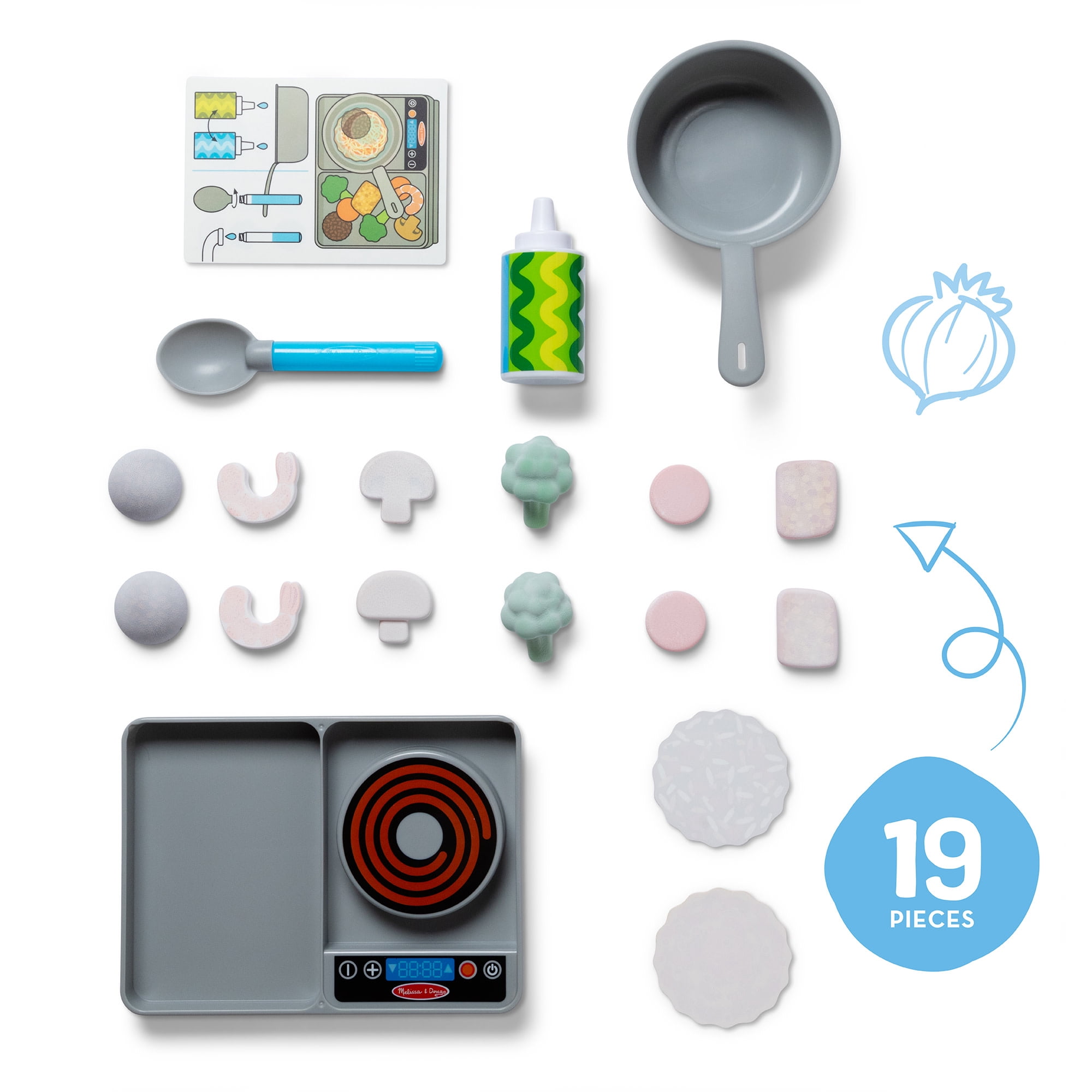 Melissa & Doug Simmer & Stir Stovetop Play Set with Water WOW!® Color Changing Play Food Preschool Toy Ages 3+