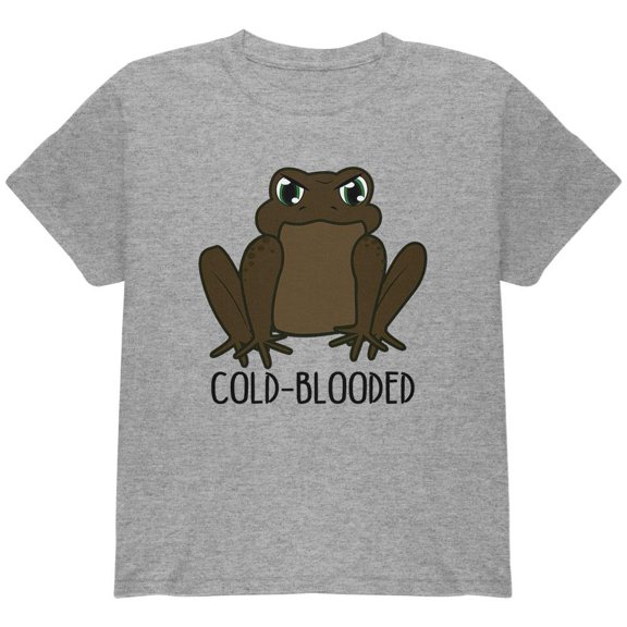 Toad Cold Blooded Funny Youth T Shirt Heather YXL