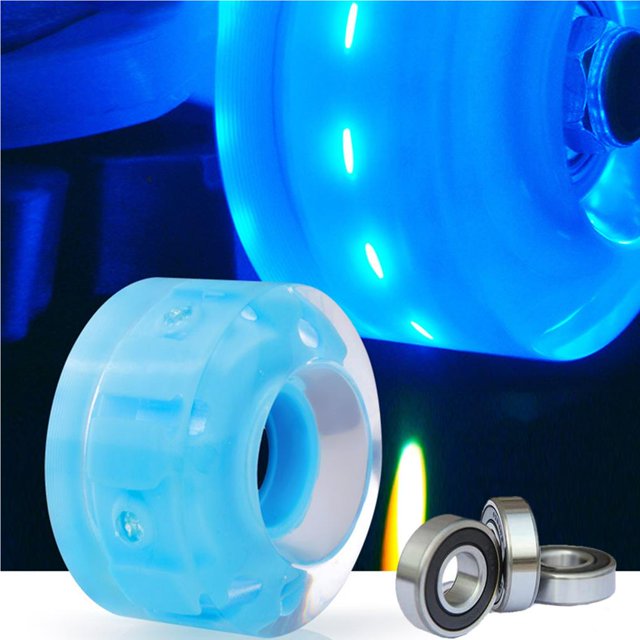 yingyy Roues de Patin à Roulettes Quad Lumineuses Lumineuses avec Roulements Roues de Patin à Roulettes Quad No.3