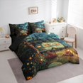 thumbnail image 2 of Erosebridal Green RV Car Bedding Comforter Set 7pcs for Teens Boys Girls,Kids Rustic Cottage Happy Camping Queen Bedding Sets,Black Reversible,Breathable Home Decor, 2 of 6