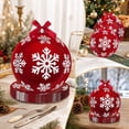 thumbnail image 6 of GWAAMB 16 Count 7 Inch Christmas Ball Shaped Paper Plates, Red with Large White Snowflake Disposable Dinnerware, Xmas Holiday Party Table Supplies, C, 6 of 6