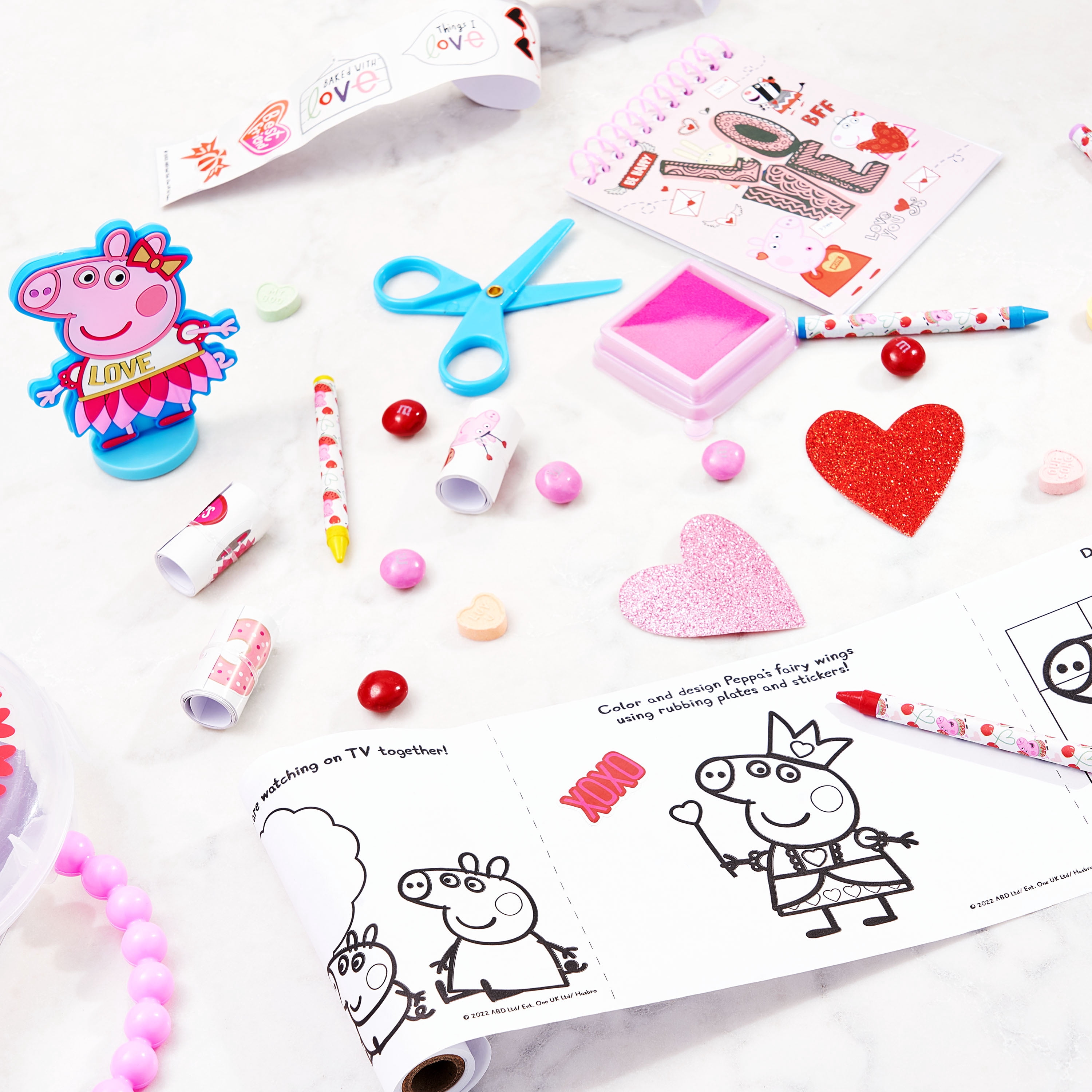 Valentine Peppa Pig Deluxe Activity Heart, (32 Piece)
