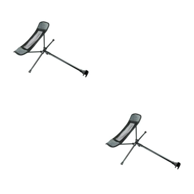 yingyy 1/2/3 Chaise Pliante d'Extérieur Pied Paresseux Traîne Tabouret à Jambe Rétractable Roulement Solide Repose-Pieds Lune Extérieur Pêche Randonnée Gris 2 Pcs