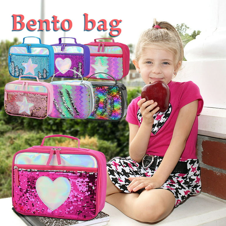 Lunch Box Kids for Girls Insulated Lunch Bag Cute Reusable Toddler Thermal  Meal