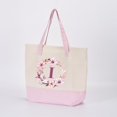 thumbnail image 2 of HIFA Initial Tote Bag for Women, Personalized Canvas Tote Bag - Two-Tone, Zipper Closure, Inner Pocket, Organic Cotton, Sturdy - Multipurpose Shoulder Bag Suitable for Shopping, Grocery, Beach, Travel, 2 of 5