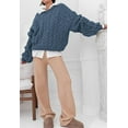 thumbnail image 7 of PRETTYGARDEN Womens Sweaters Fall Cable Knit Long Sleeve Crewneck Oversized Sweater Chunky Pullover Loose Outfits, 7 of 7