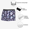 thumbnail image 3 of Pofeuu Skull flower crystal Print Men’s Boxer Briefs, Moisture-Wicking Underwear, Regular,Trunk-Large, 3 of 5
