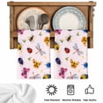 thumbnail image 5 of Cute Butterfly Dragonfly Kitchen Towels Set of 3, Farmhouse Botanical Floral Pink Absorbent Dish Towels for Kitchen, Microfiber Hand Towel, Quick Drying Tea Towel for Cleaning Decorative Dishcloths, 5 of 7