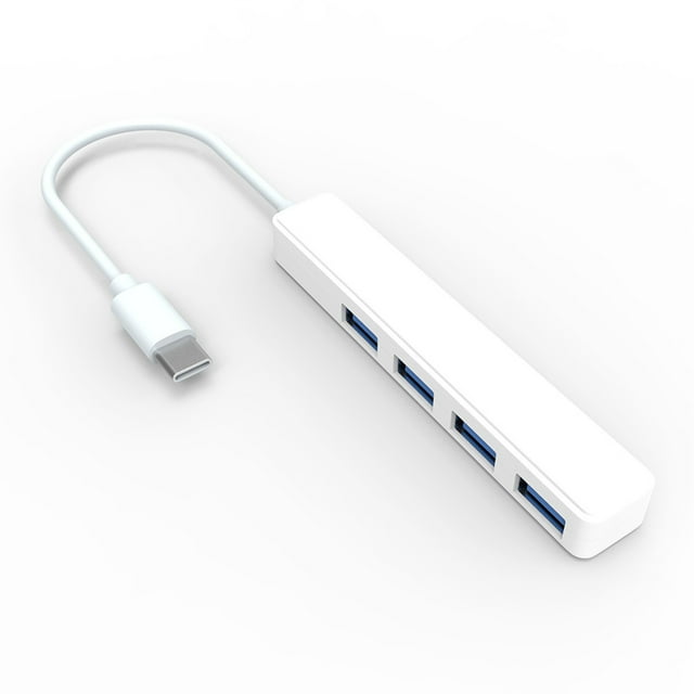 Oliegs Heated Blanket Type-C Hub 4-Port Data Hub Splitter With 5V Micro USB Power Port For USB Expansion Chocolate