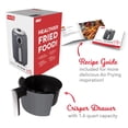 thumbnail image 4 of DASH Compact Air Fryer Oven Cooker with Temperature Control, Non-stick Fry Basket, Recipe Guide + Auto Shut off Feature, 2 Quart - Grey, 4 of 7