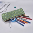 thumbnail image 5 of Xecao Cute Yoga Frogs Print Leather Pencil Case -Stationery Bag Pen Holder for Work & Office, 5 of 5