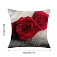 thumbnail image 3 of Kedshhgu Red Rose Throw Pillow Covers, Valentine's Day Pillow Cover for Couch Sofa, Flowers Decorative Square Pillow Cases, 17.72" × 17.72", 3 of 6