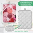 thumbnail image 3 of Pink Heart Painted with Paint Oven Mitts Pot Holders 2 pcs Heat Resistant for Kitchen Baking Grilling, 3 of 7